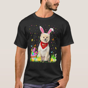 Pomeranian Dog Easter Egg Hunting Pomeranian Easte T-Shirt