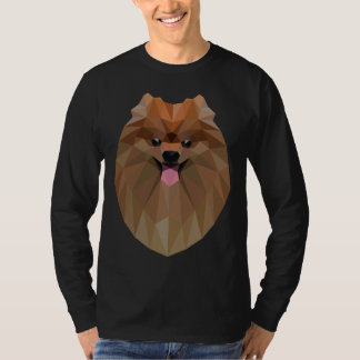 Pomeranian Dog Geometric Polygonal Pomeranian Love T-Shirt