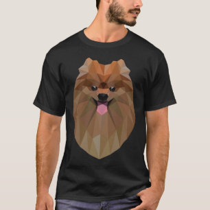 Pomeranian Dog Geometric Polygonal Pomeranian Love T-Shirt