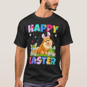 Pomeranian Dog Happy Easter Bunny Pomeranian Easte T-Shirt