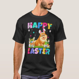 Pomeranian Dog Happy Easter Bunny Pomeranian Easte T-Shirt