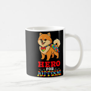 Pomeranian Dog Hero For Autism Awareness Accept Su Coffee Mug