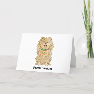 Pomeranian Dog Holiday Card