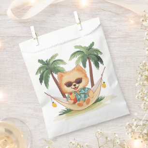 Pomeranian Dog In A Hammock Hawaiian Shirt Favour Bag
