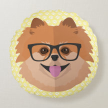 Pomeranian Dog In Nerd Glasses | Cute Hipster Gift