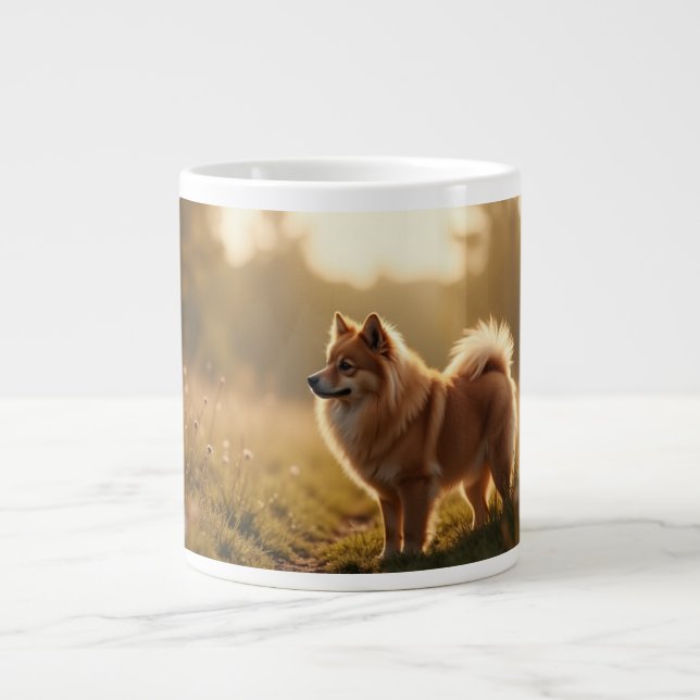 Pomeranian Dog Large Coffee Mug (Front)