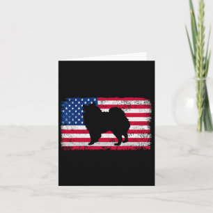 Pomeranian Dog Lover 4th Of July Patriotic America Card