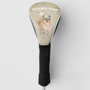 Pomeranian Dog Lover Cream Personal Golf Head Cover