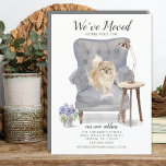 Pomeranian Dog | Moving Announcement<br><div class="desc">Announce your new home address to your friends & family with our adorable Pomeranian dog moving announcement card. Easy to customise with your new address, phone # & email address. Turn our stylish announcement over to view a coordinating back for a special touch. Visit our shop to view our large...</div>