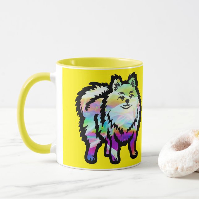 Pomeranian Dog Mug (With Donut)