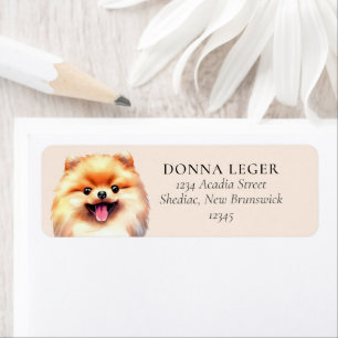 Pomeranian Dog Personalized Address Return Address Label