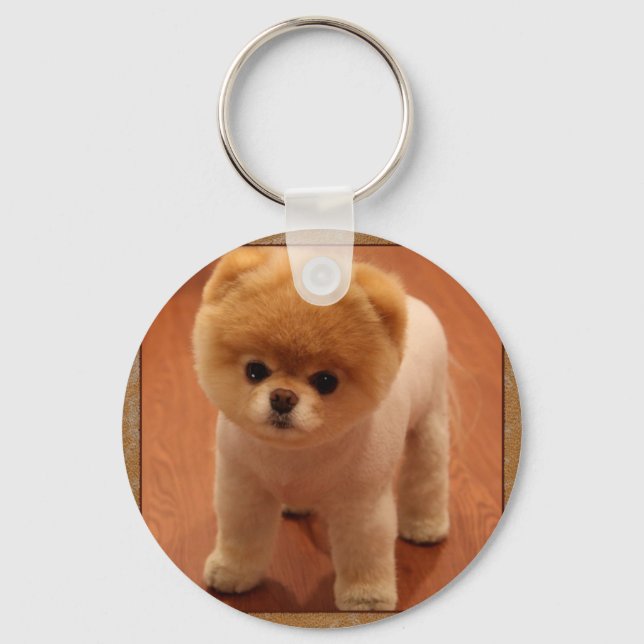 Pomeranian Dog Pet Puppy Small Adorable baby Key Ring (Front)