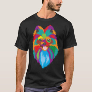 Pomeranian Dog Pop Art Dog Spitz Animal Lover T-Shirt