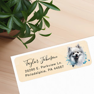 Pomeranian Dog Return Address Label