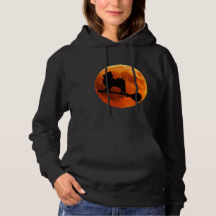 Pomeranian Dog Silhouette Moon Halloween Hoodie