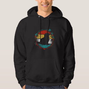 Pomeranian Dog Silhouette Vintage Sunset For Dog L Hoodie