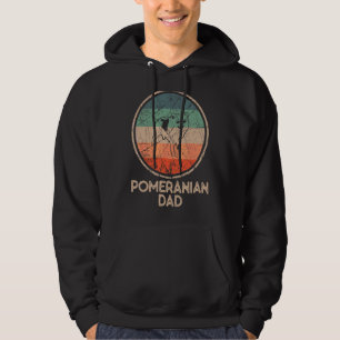 Pomeranian Dog Vintage Pomeranian Dad Hoodie