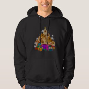 Pomeranian Dog Xmas Santa Claus Merry Christmas Hoodie