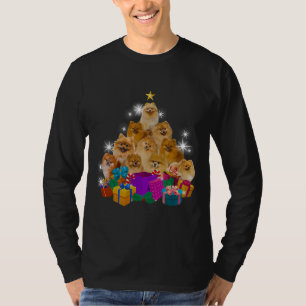 Pomeranian Dog Xmas Santa Claus Merry Christmas T-Shirt