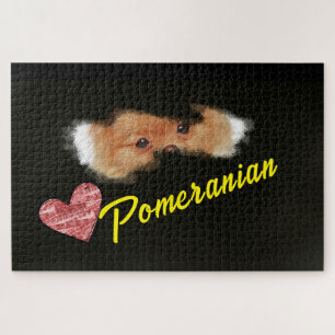 Pomeranian Eyes Solid Colour 1000 piece Jigsaw Puzzle