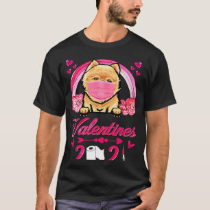 Pomeranian Face Mask Valentines 2021 T-Shirt