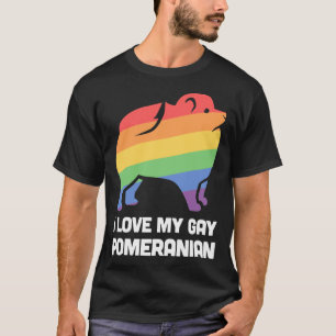 Pomeranian Funny Gay Dog Lgbt Pride T-Shirt
