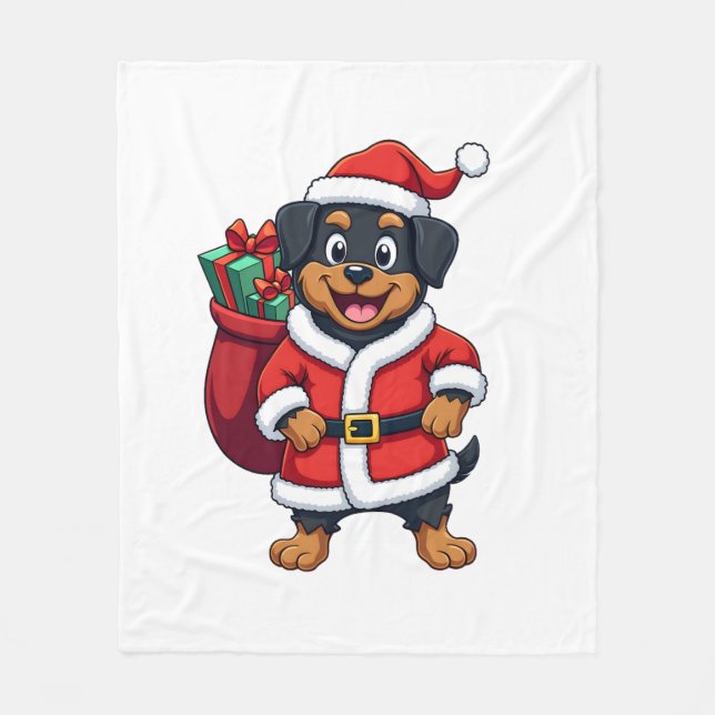 Pomeranian Gift Surprise Fleece Blanket (Front)