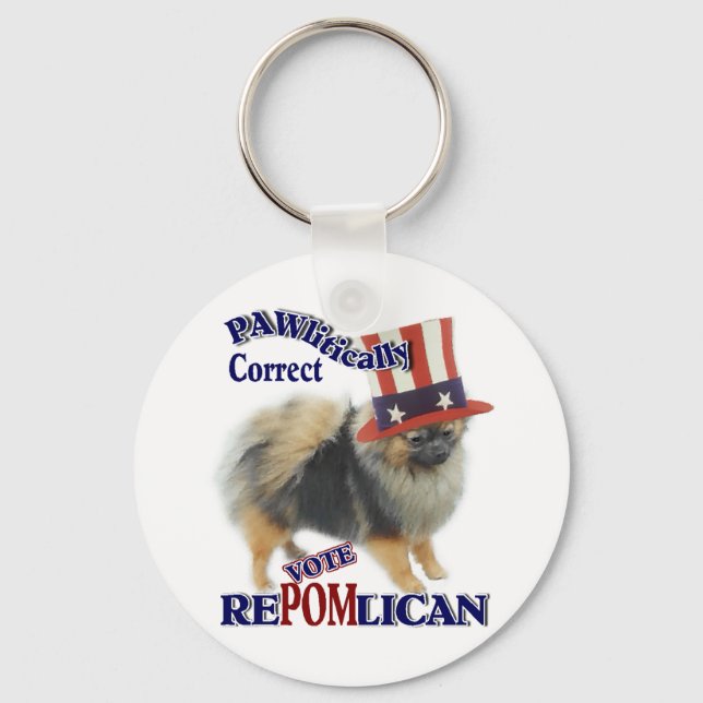 Pomeranian Gifts Key Ring (Front)