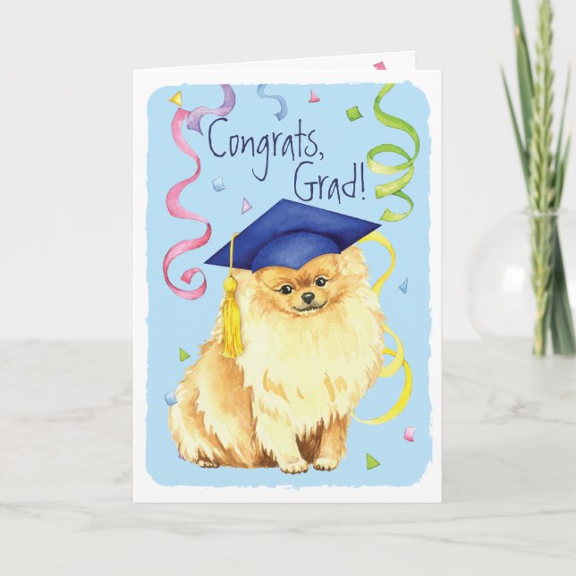 Pomeranian Graduate Card (Front)