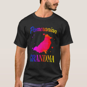 Pomeranian Grandma Vintage Colourful Cute Dog Mum T-Shirt