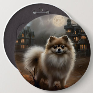 Pomeranian Halloween Scary 6 Cm Round Badge