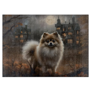 Pomeranian Halloween Scary Cutting Board