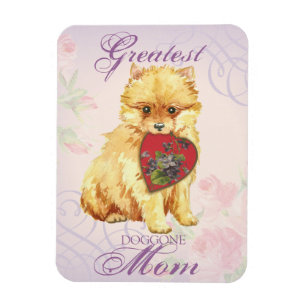 Pomeranian Heart Mum Magnet