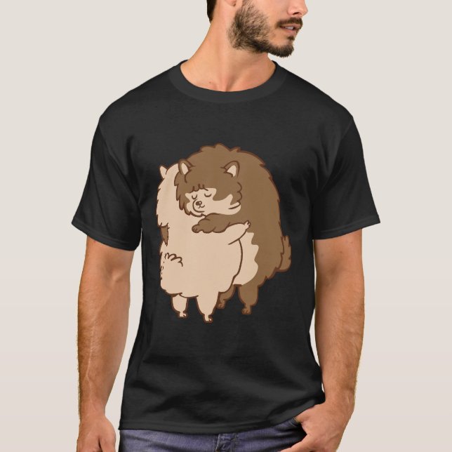 Pomeranian Hugs T-Shirt (Front)