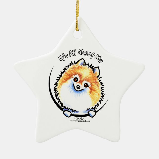Pomeranian IAAM Ceramic Ornament (Front)