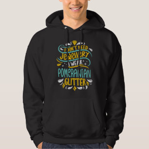 Pomeranian Jewellery Glitter Cool Funny Cute Sweet Hoodie