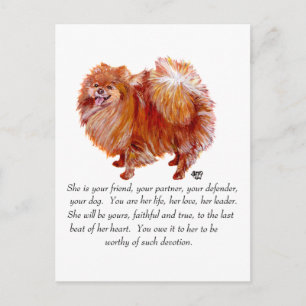 Pomeranian Keepsake Female Postcard