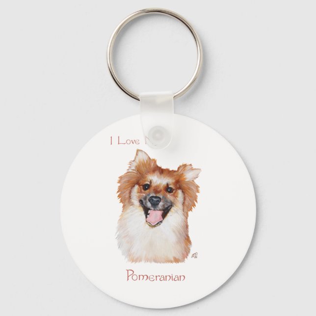 Pomeranian Key Ring (Front)