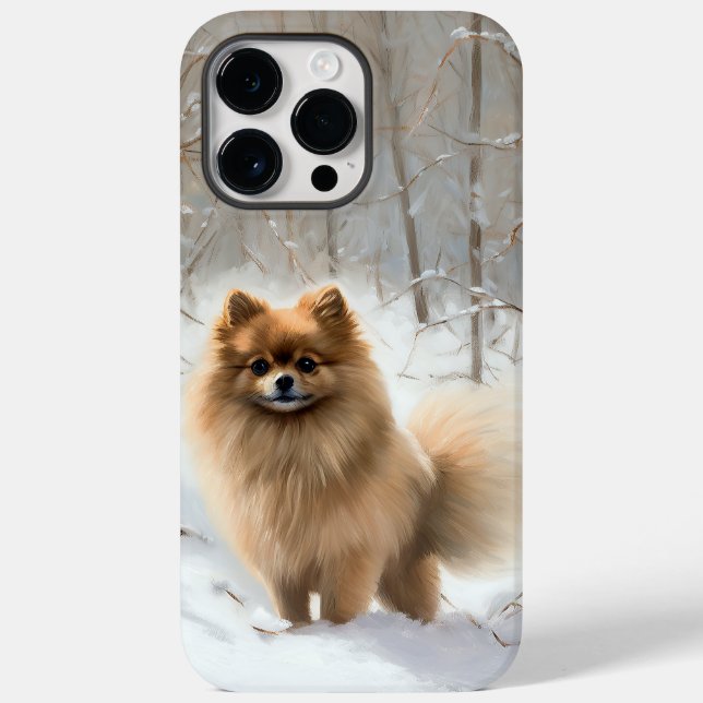 Pomeranian Let It Snow Christmas Case-Mate iPhone Case (Back)