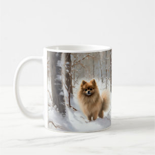 Pomeranian Let It Snow Christmas Coffee Mug
