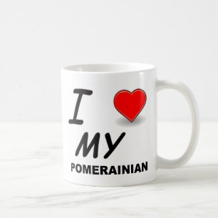 pomeranian love coffee mug