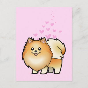 Pomeranian Love Postcard