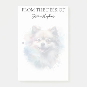 Pomeranian Lover Monogrammed Dog  Post-it Notes