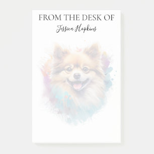 Pomeranian Lover Monogrammed Dog  Post-it Notes