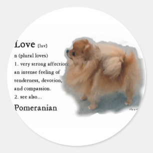 Pomeranian Lovers Gifts Classic Round Sticker