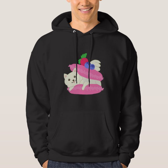 Pomeranian Macaroon Hoodie (Front)