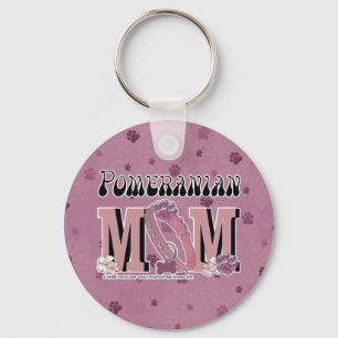 Pomeranian MOM Key Ring