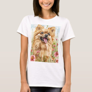 Pomeranian Mom Tee – Watercolor