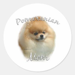 Pomeranian Mum 2 Classic Round Sticker