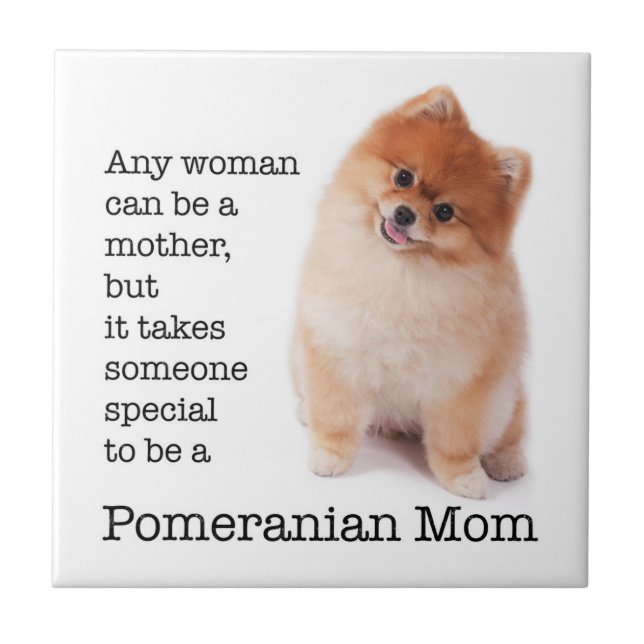 Pomeranian Mum Ceramic Tile (Front)
